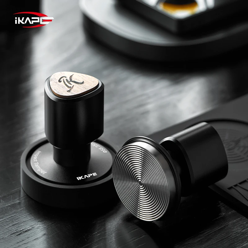 IKAPE Espresso Tamper,with Sound Feedback, Features 15lb/30lb Interchangeable Springs,Tamper with Triple-Spring System