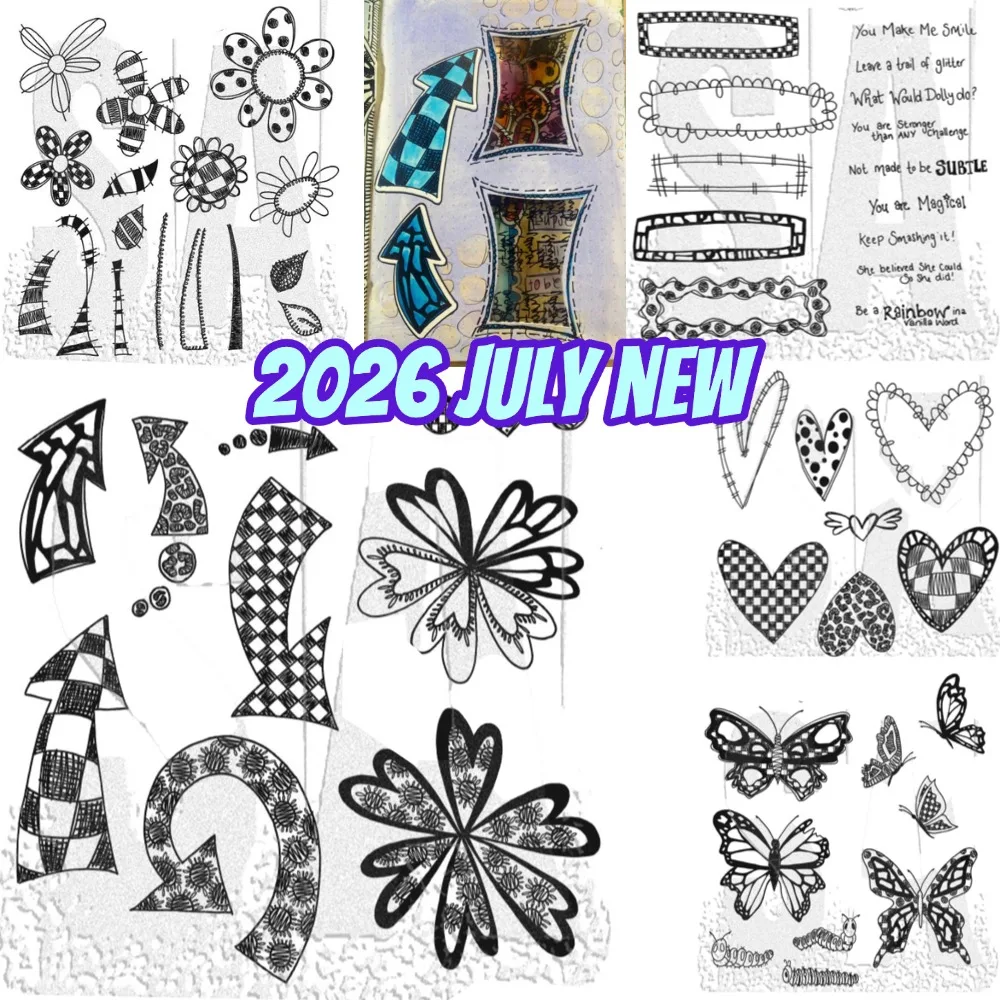 Nouvelles matrices de découpe Word 2026 pour scrapbooking, décoration de journal, pochoir, gabarit de gaufrage, carte de vœux DIY faite à la main