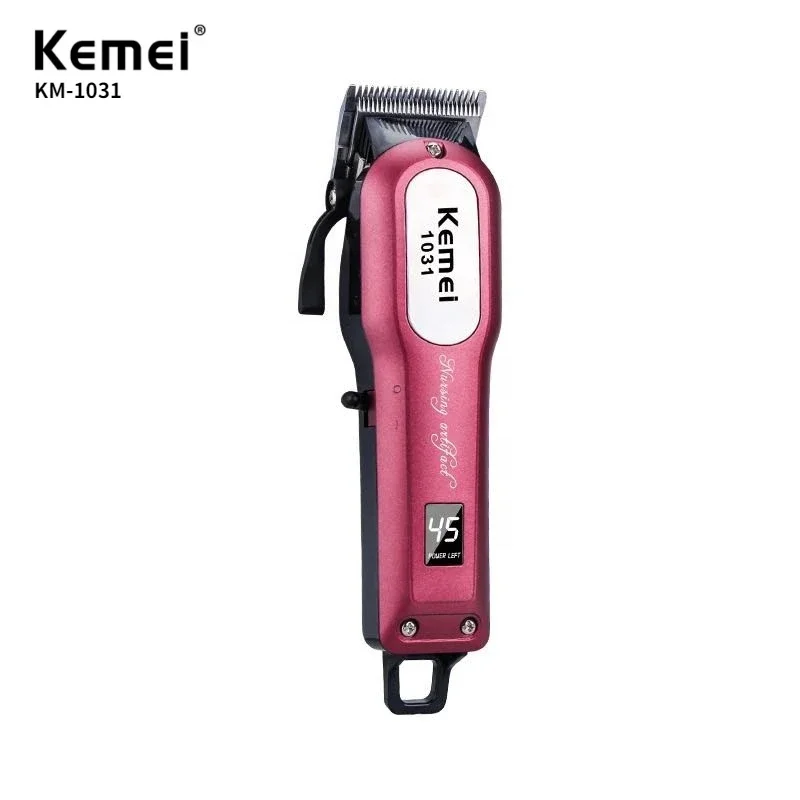 Kemei KM-1031 Electric Hair Clipper with LCD Cordless Cheap Trimmer Baby Hair Trimmer Maquina De Cortar Cabelo Profissional