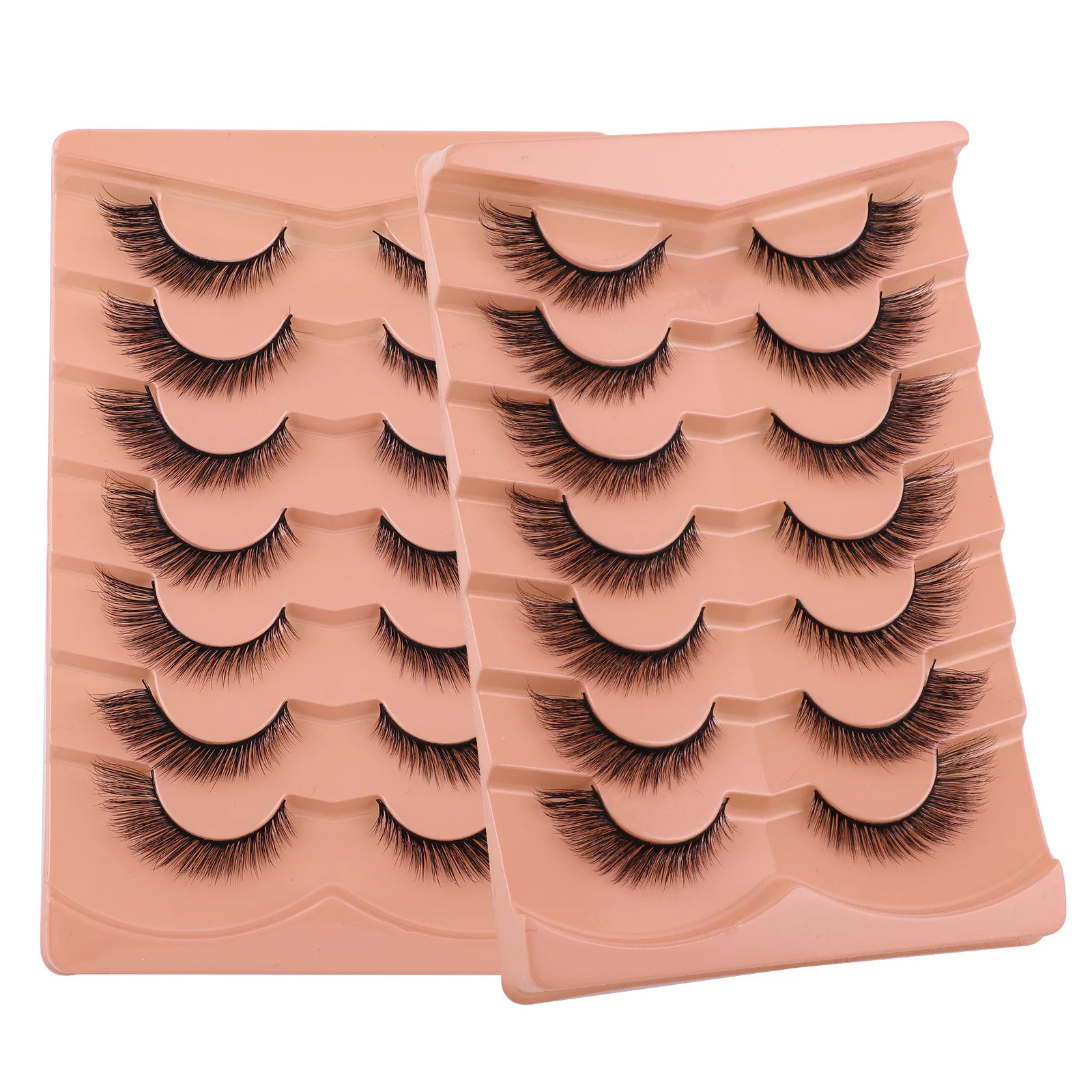 Fox eyelshe-pestañas postizas, herramienta de maquillaje, reutilizable, 3/10 pares