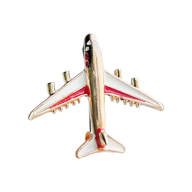 Retro Metal Airplane Brooch Pin for Women Men Enamel Lapel Pins Badges Jewelry Fashion Creative Clothing Accessories Gifts