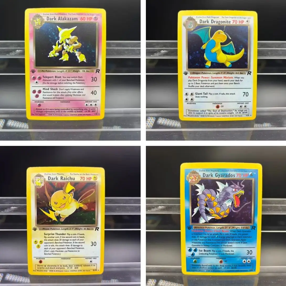 

Коллекционные карты PTCG, 1-е издание, Dard Blastoise Gyarados PL, сделанные своими руками, одиночные карты, классическая игра, аниме-карта, подарочная игрушка