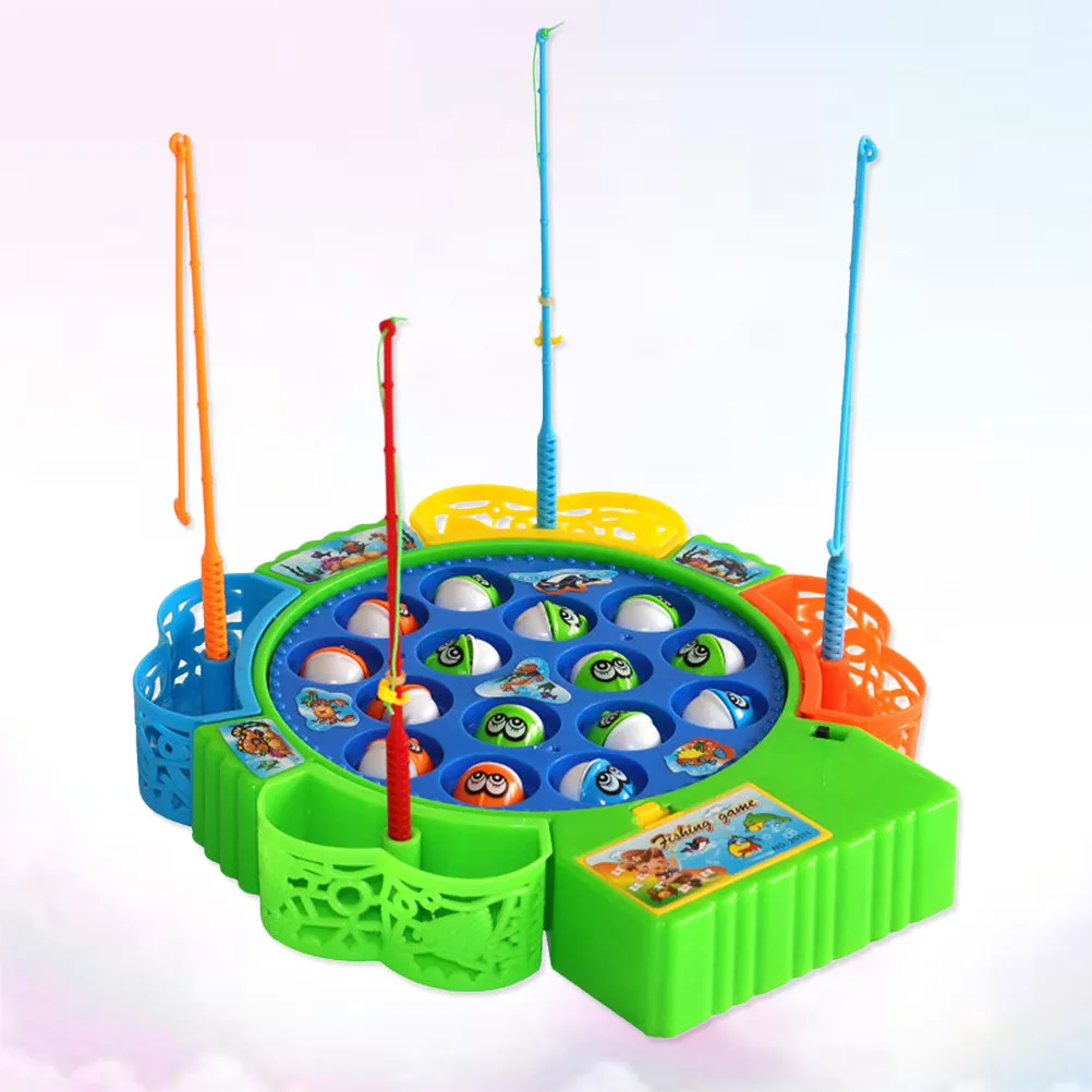 

Electric Fishing Playset Durable ABS Kid Children Game Enhance Coordination Skills Interactive Fun Without Battery