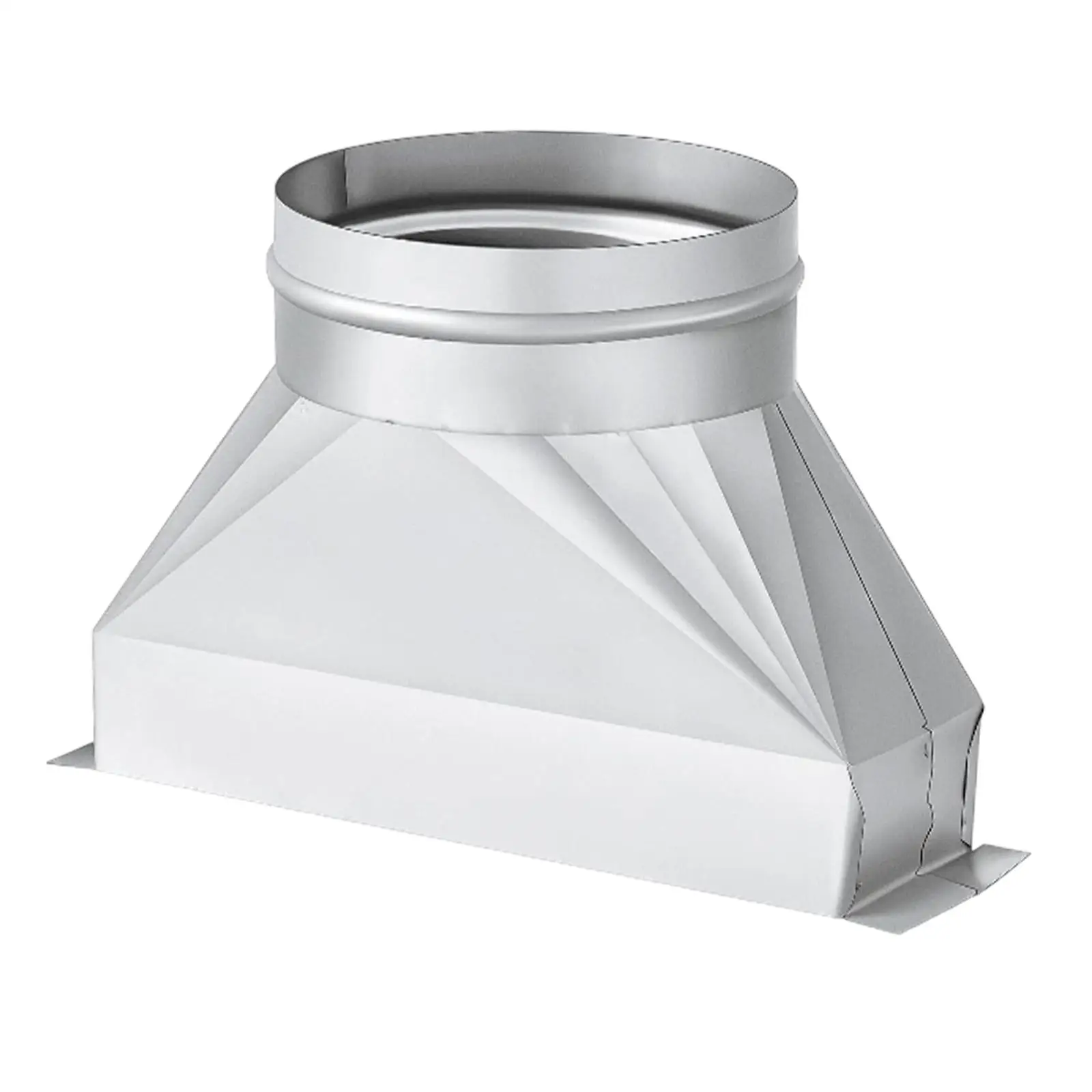 Square to Round Duct Transition Galvanized Vent Adapter HVAC Connector for Residential Exhaust Fan Replacement