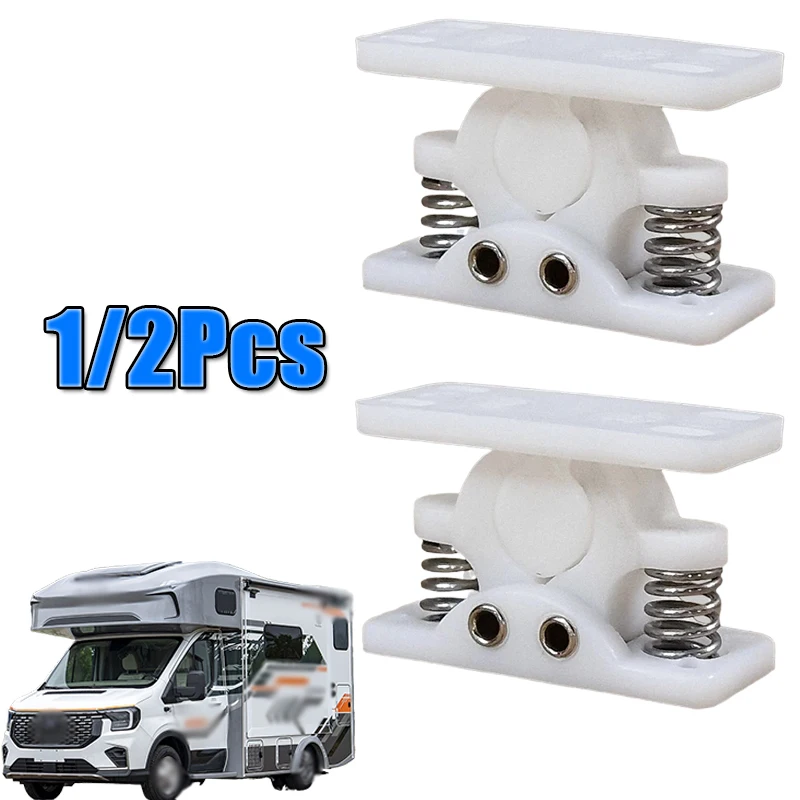 1/2Pcs RVs Spring Lock Plastic Door Latch Collision Impact Industrial Equipment Movable Cabinet Buckle Lock For Caravana Camper