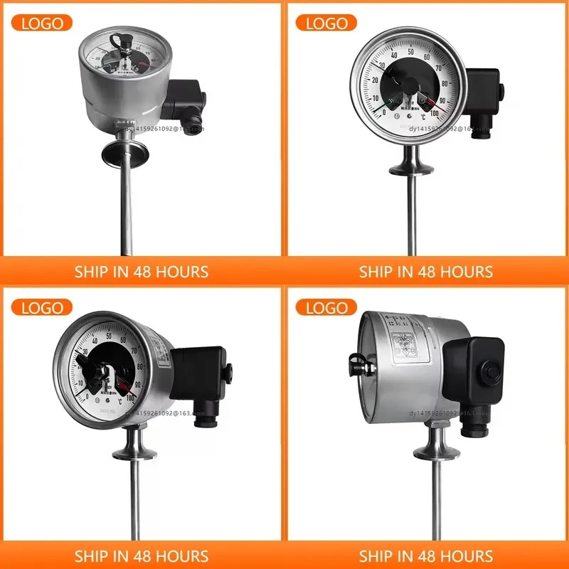 2026 100mm 150mm Electric Conta.ct Bimeta.l Thermometer Boiler Tempera.ture Ga.uge Upper Limit Control Electric
