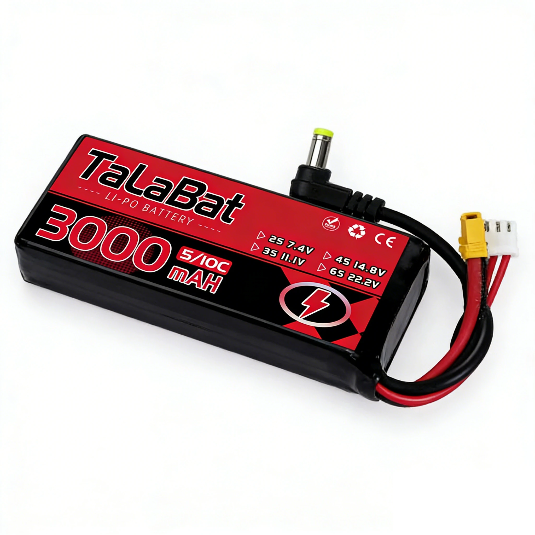 Original 3000MAH 2S 5C 10C 7.4V Lipo Battery Power Indicator for Fatshark Glasses Dominator Skyzone Aomway FPV Goggles RC Drone