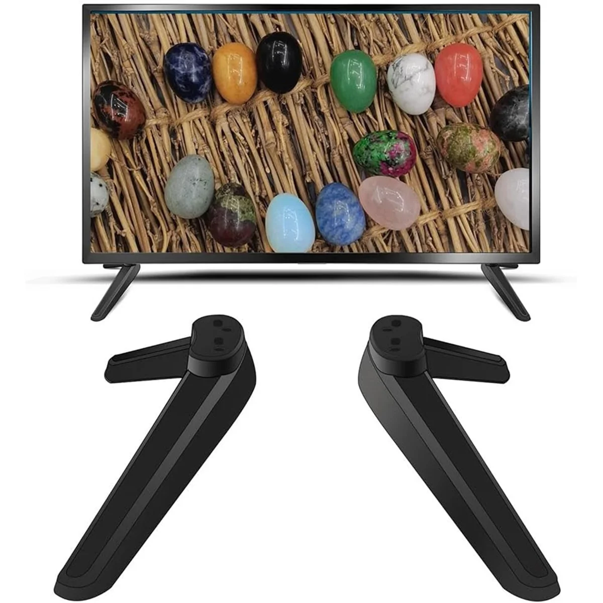 AT77 Universal TV Stand, Table Top TV Stand Base Replacement, TV Base Pedestal Feet TV Stand Mount Legs 17mm-20mm