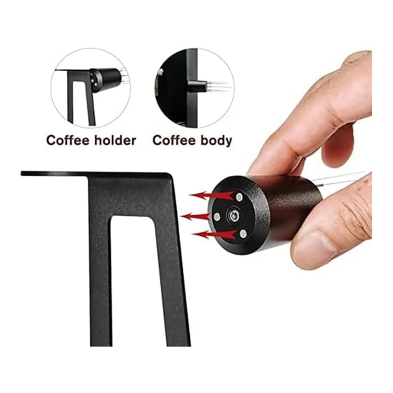

AUAU-WDT Espresso Distribution Tool, Tools For Barrista,Coffee Stirrer 0.35Mm 8Prong Stainless Steel Needles, Magnetic Stand