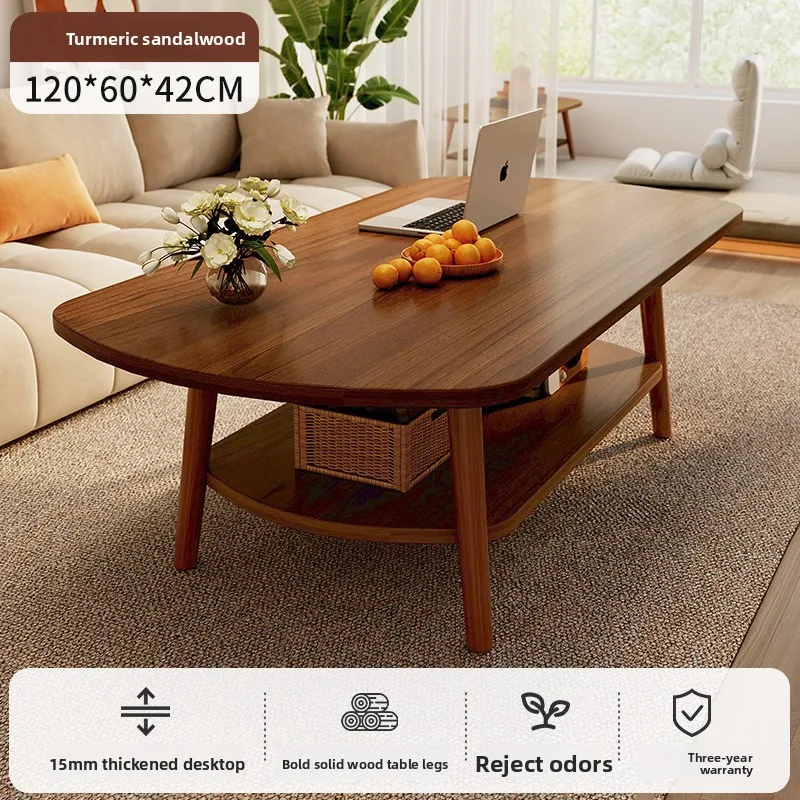 Coffee Table Living Room Small Apartment Multi-functional Small Tea Table Nordic Simple Homestay Double-layer Small Table