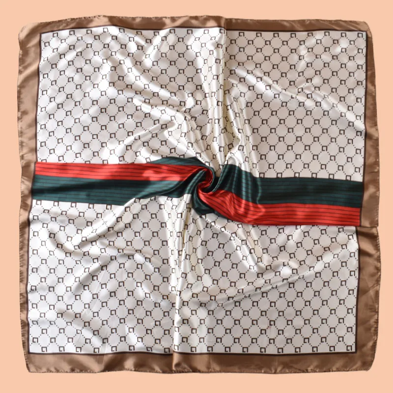 1PC frauen Sommer Strand Zubehör Mode Satin Quadrat Schal 90*90 zoll Multi-verwenden Kopftuch Party Verwenden vielseitig Haar Handtuch – Detail 16
