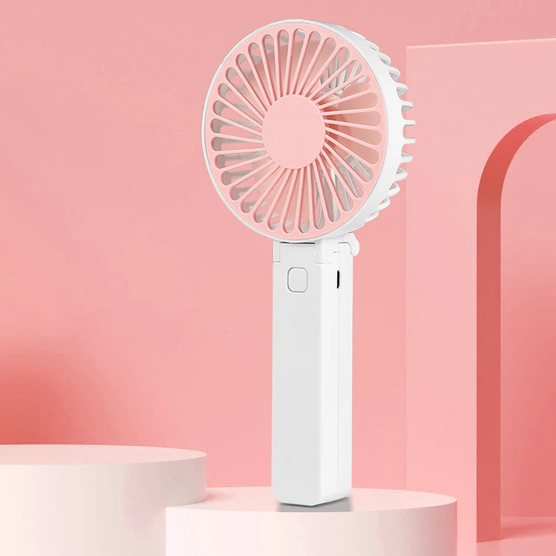 Summer Handheld Small Fan Convenient Foldable USB Rechargeable Desktop Outdoor Strong Wind Multi Range Adjustable Small Fan