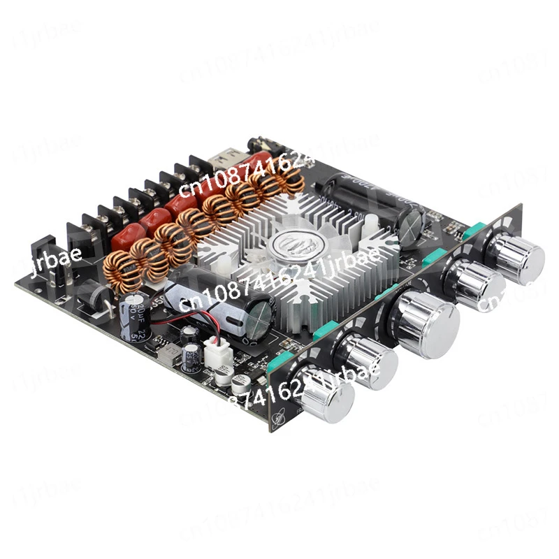 2*220W+350W TPA3251 Bluetooth Power Amplifier Board 2.1 Ch Class D USB Sound Card Subwoofer Theater Audio Stereo Equalizer