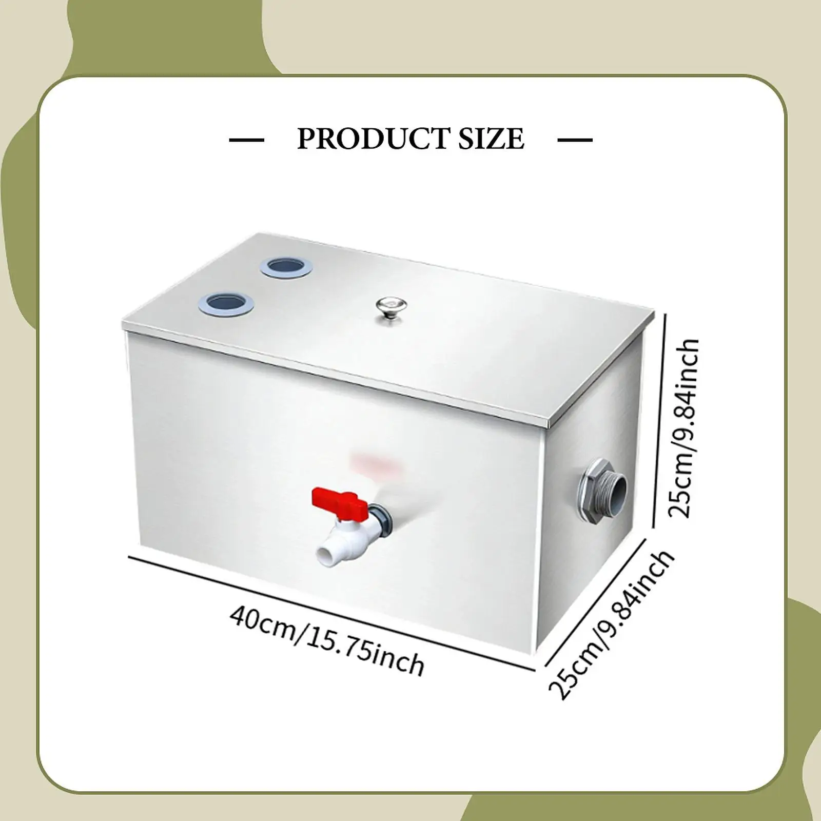 Commercial Grade Stainless Steel Grease Trap Interceptor Oil Water Separator Easy Installation for Convenience Store Kitchen