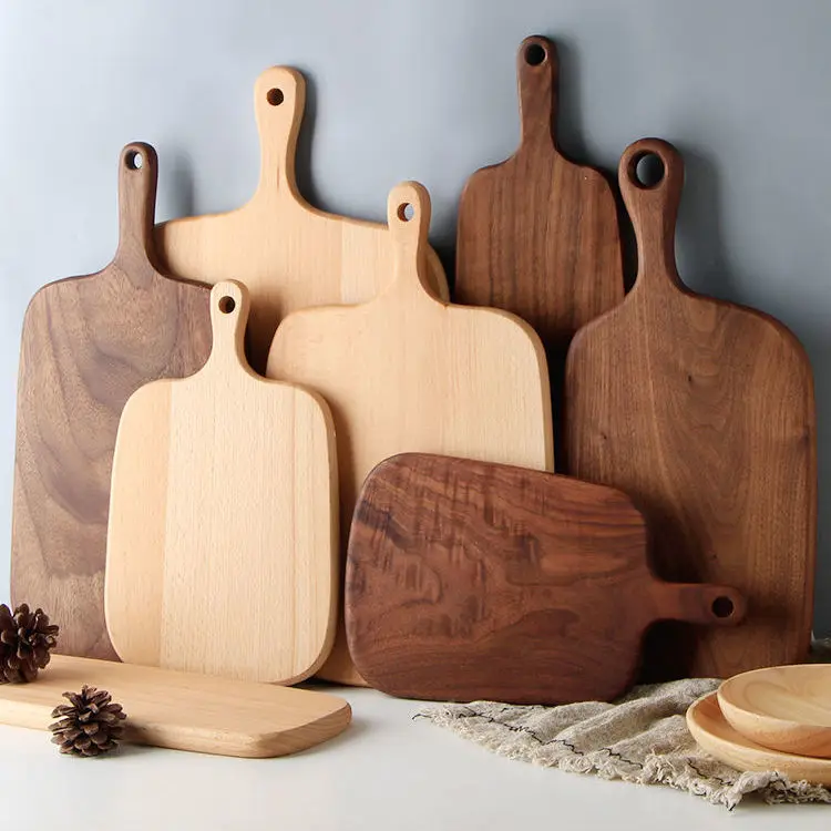 

Kitchen mildew-proof and antibacterial cutting board sushi tray rolling panel steak household solid wood tray