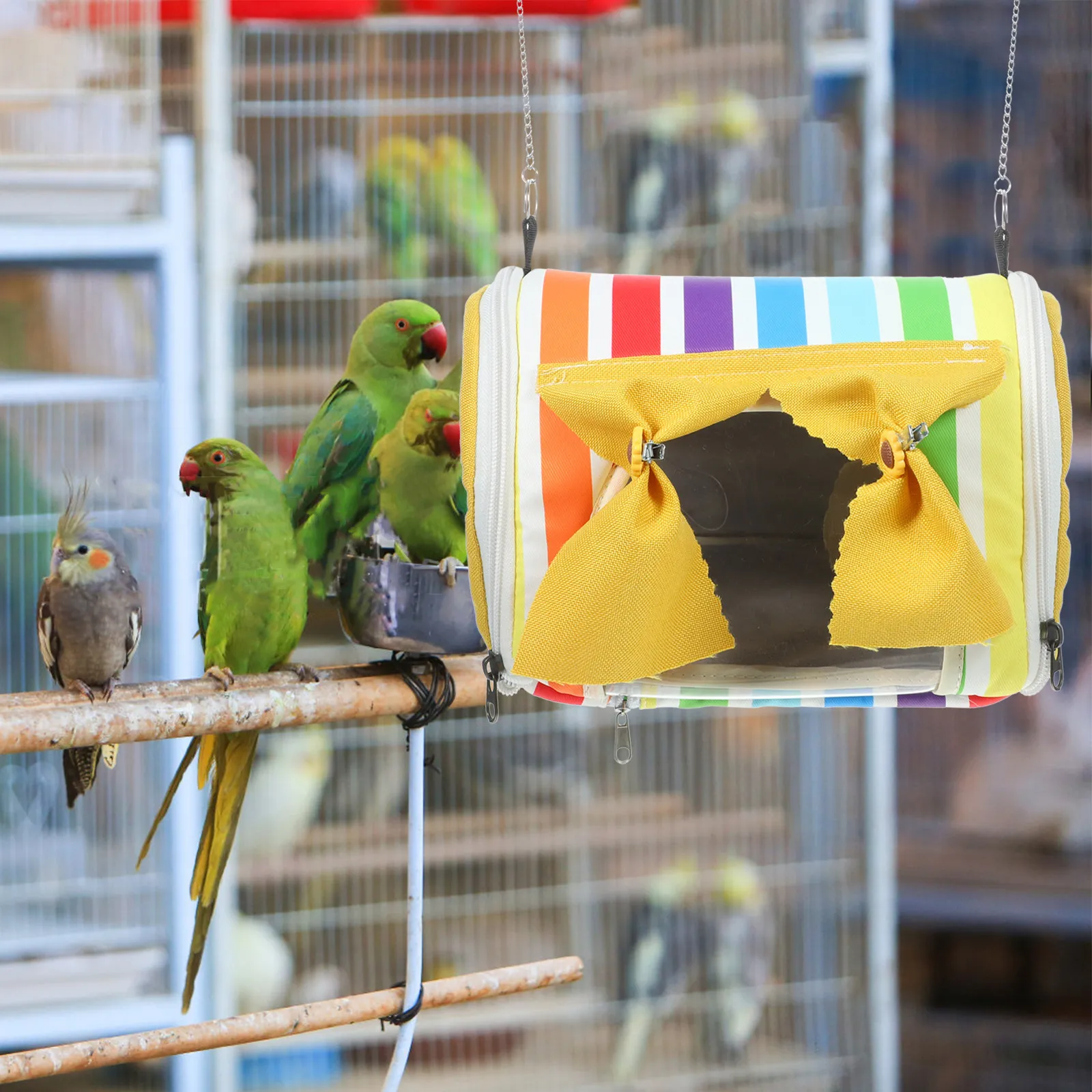 

Гамак для птиц: Уютное подвесное спальное место для попугаев, теплая кровать-палатка для птиц, аксессуар для клетки, гамак для попугаев