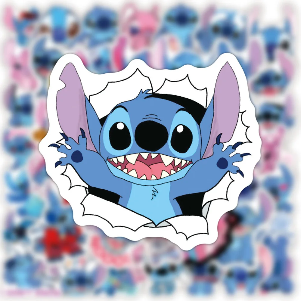 10/30/50pcs Disney Anime Cartoon Stitch Stickers Decals Waterproof Decorative Luggage Stationery Laptop Kawaii Sticker for Kids