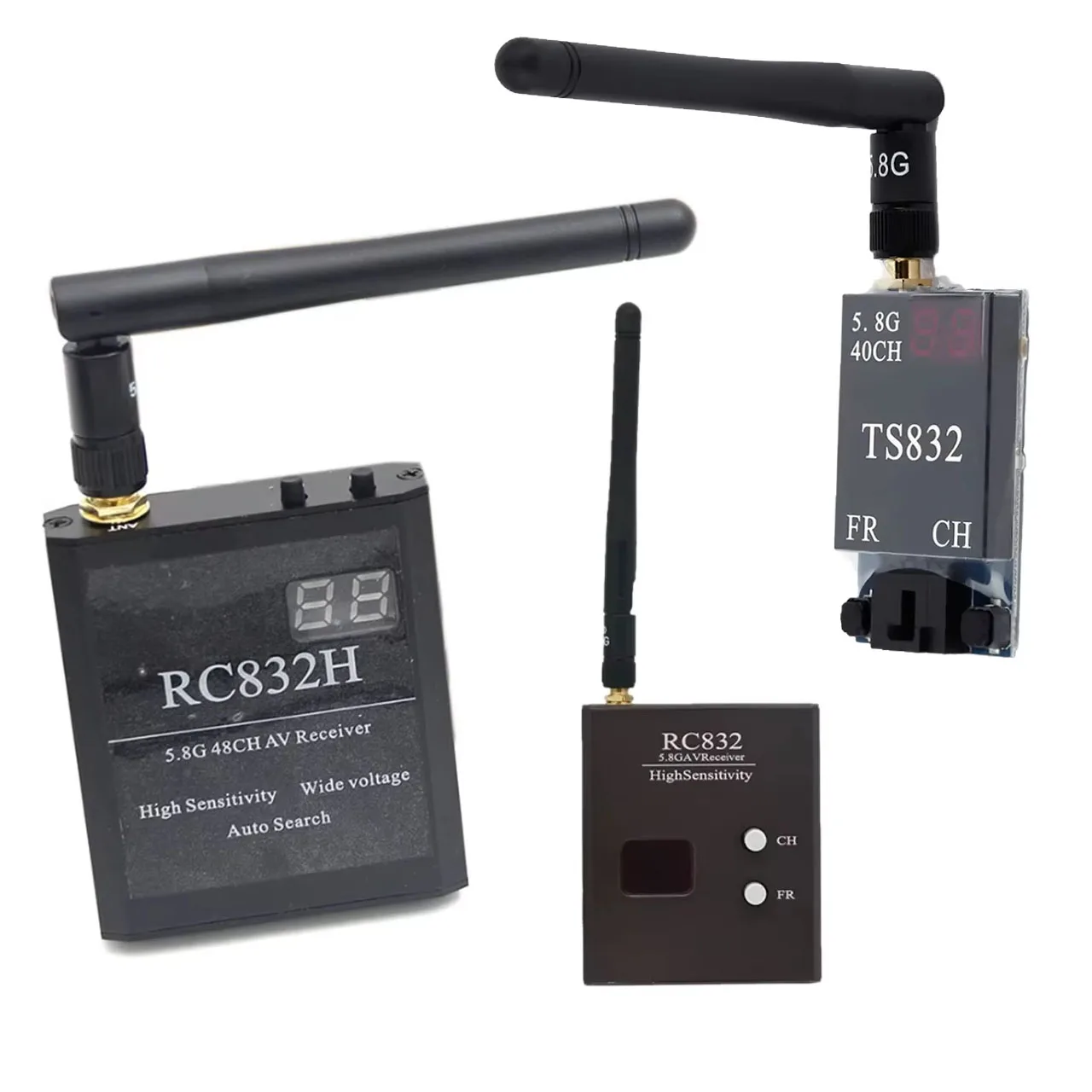 RC832 RC832H 5.8G 600mW 48CH Receiver TS832 5.8G Audio Video Transmitter for RC Model Airplane FPV Drones Security System