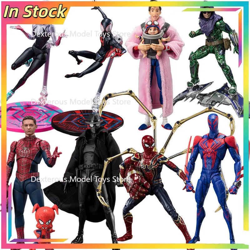 【-in-stock-】-shf-marvel-spider-man-2-heroes-of-the-universe-miles-gwynn-mobile-model-periphery-toys-handmade