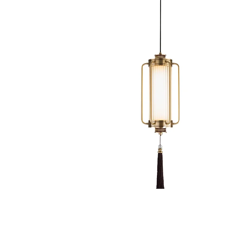 

New Chinese-style all-copper chandelier restaurant bar counter bedside aisle entrance modern lamps