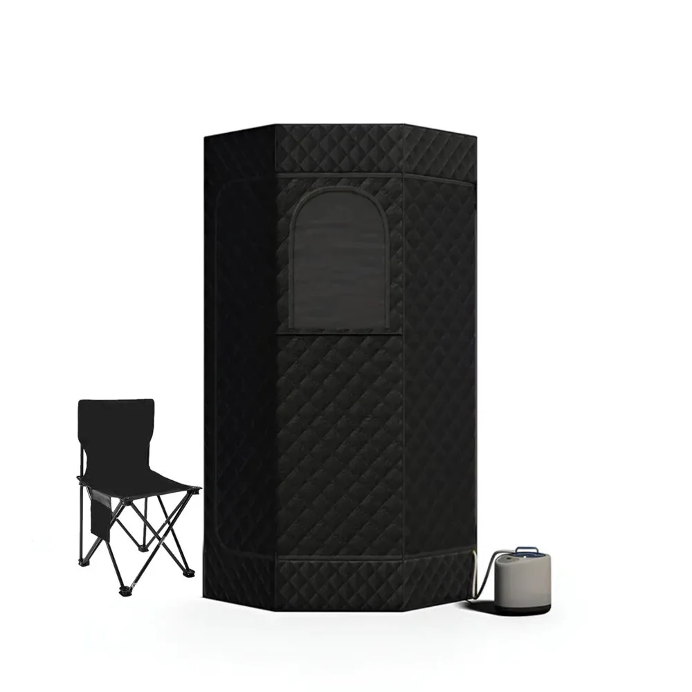 Full Body una persona Sauna a vapore riscaldamento 2000W 4.2L scatola portatile facilità insonnia supporto per tubi in acciaio inossidabile AU UK US