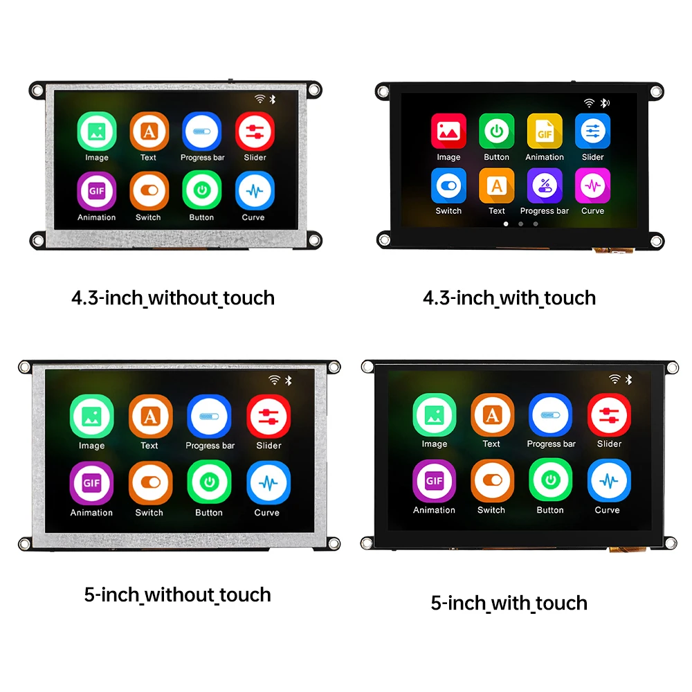 ESP32-S3 WIFI บลูทูธบอร์ดพัฒนา IPS จอแสดงผล LCD ความละเอียดสูงโมดูลหน้าจอสัมผัส 4.3 นิ้ว/5 นิ้ว