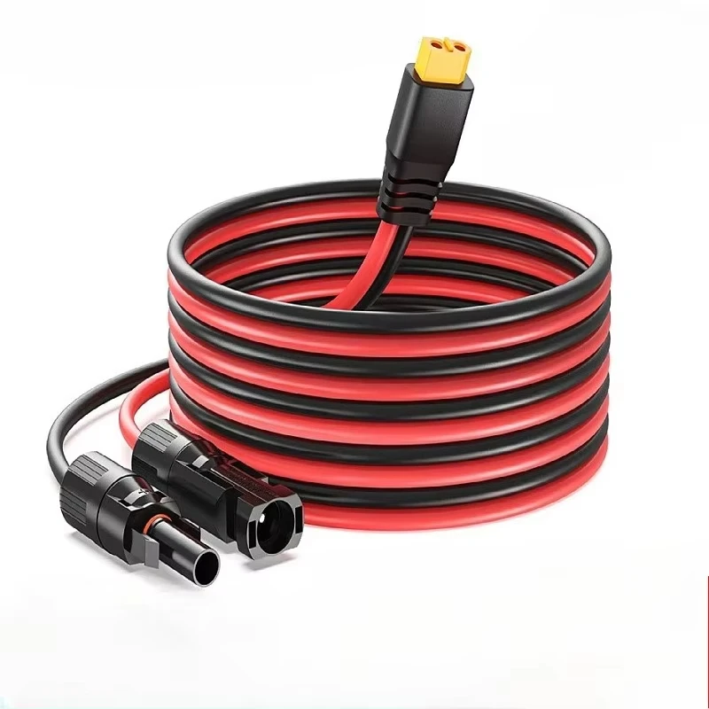 New 12AWG Solar Rubber-coated XT60 Connector To MC-4 Female Energy Storage Power Charging Cable XT60 Solar Panel Cable