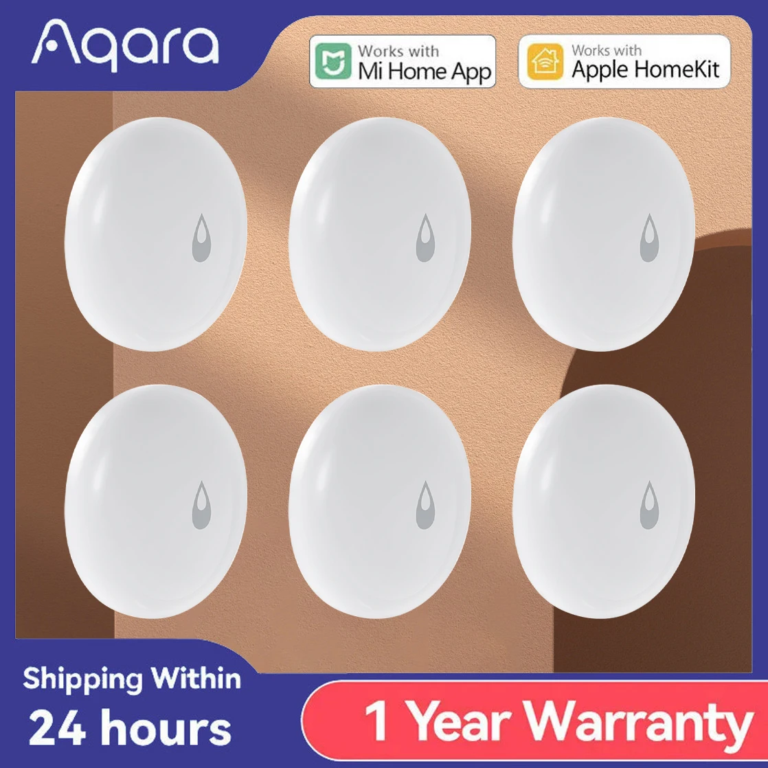 Aqara Water Leak Detector Soaking Sensor E1 ZigBee 3.0 Water Immersing Sensor Alarm Remote Control Work with Xiao MiHome Homekit