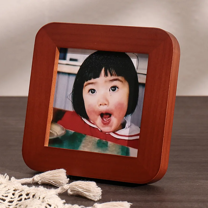 Mini-Fotorahmen, Vintage-Bilderrahmen, Baby- und Kinderfotorahmen, Schreibtischdekoration, Vintage-Requisiten, Porta Retrato – Detail 9