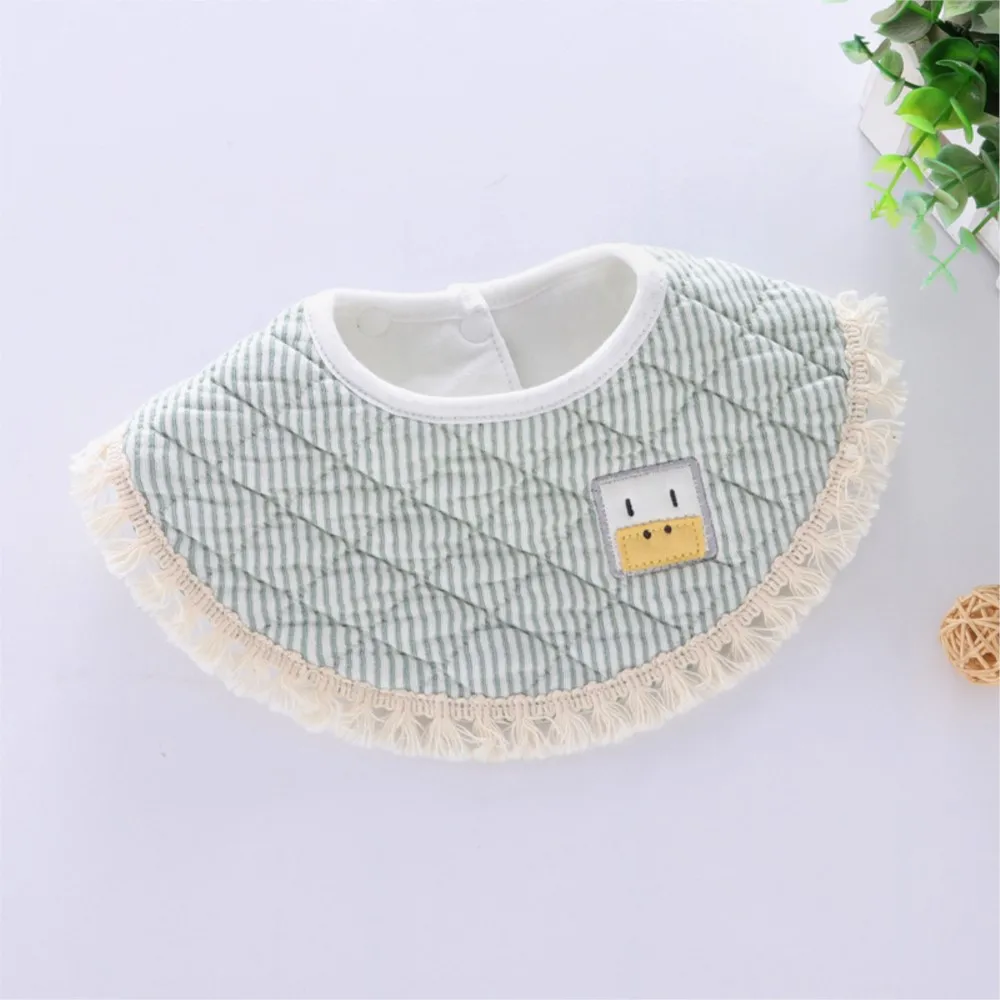 European bib baby 360 degree round rotating decorative fake collar baby waterproof saliva towel bib girl boy cotton burp cloth