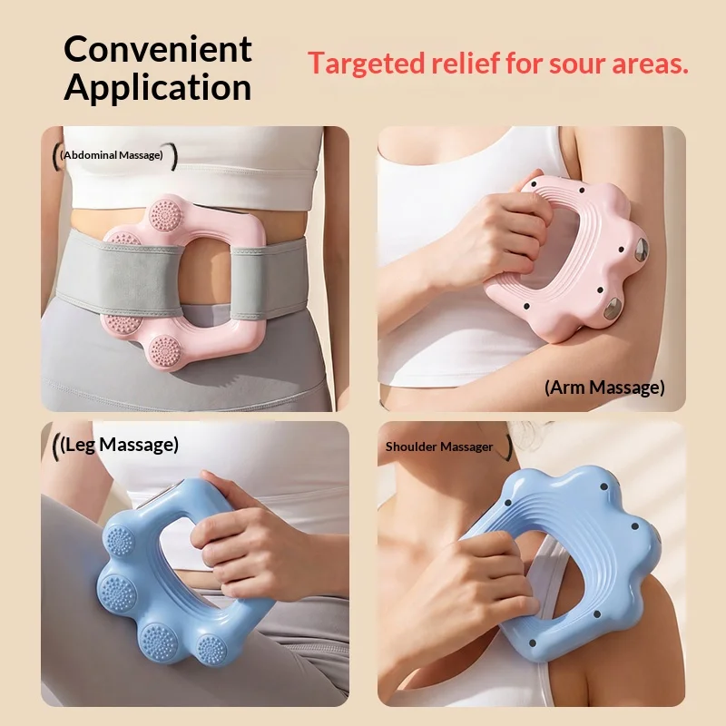 Cat Paw Fascia Ring Pulse Fat-Burning Machine Belly Shaking Artifact Abdominal Massage Relaxing Full Body Portable Belt Massager