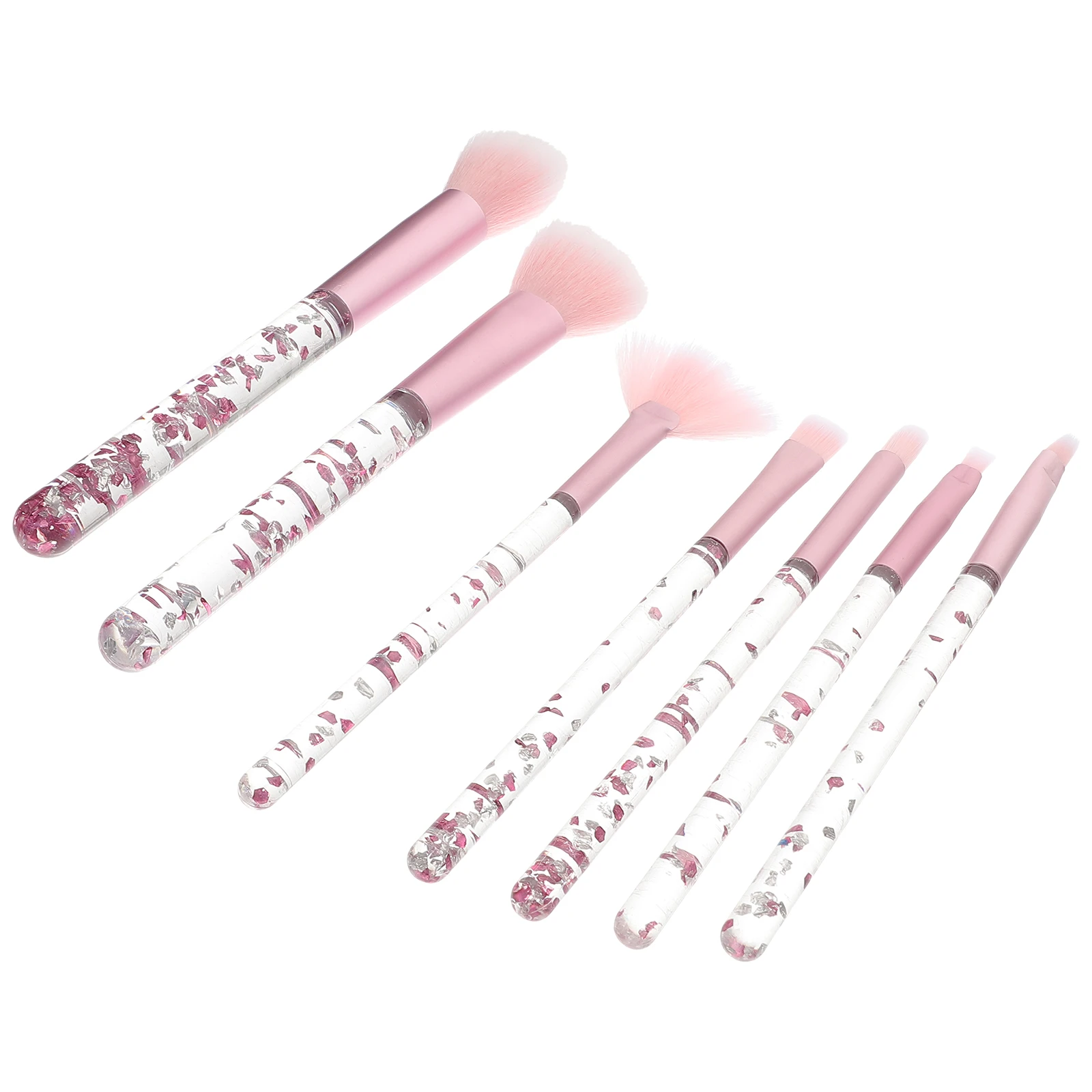 

7pcs Makeup Set Kit Sturdy Handle Safe Materials Easy Clean Eye Brush Carry Store Blending Female Brushes