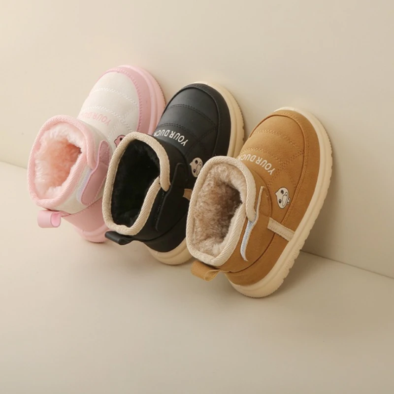 

Winter Child Boots2025New Korean Version Child Flat Boots Child Anti slip Plush Boots Girl Fashion Boot Cotton Girl Short Boot