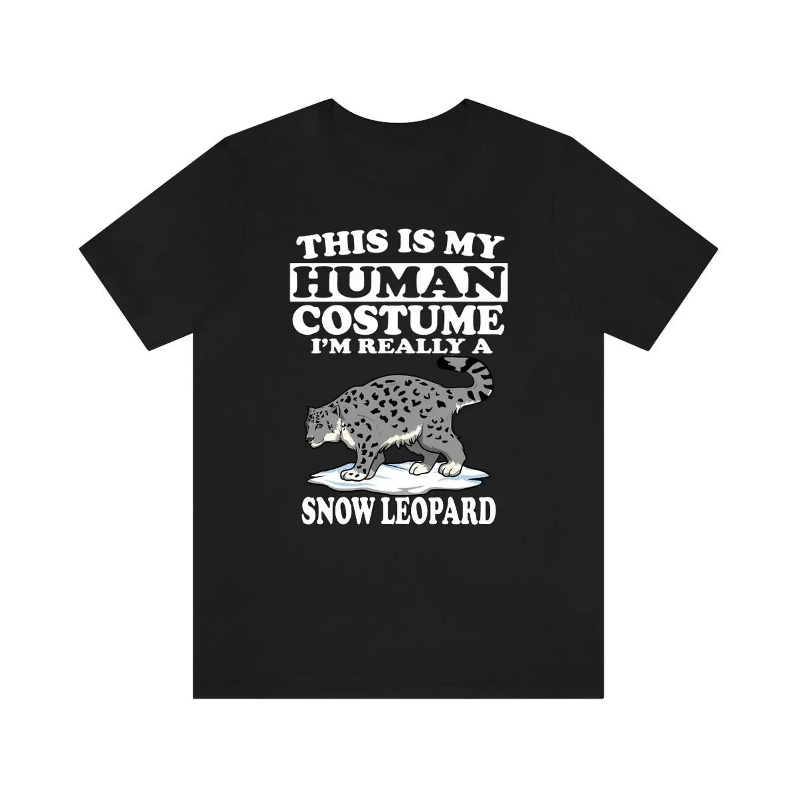 This Is My Human Costume I'm Really A Snow Leopard Funny T Shirt Wild Animal Lover for Adults Kids vintage Washed Soft homme