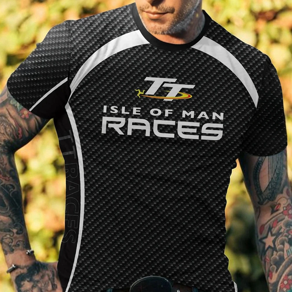 

2025 New Isle Of Man TT Race Cycling Top Breathable Speed Drying Men's And Women's Round Neck Short Sleeve Versatile T-Shirt