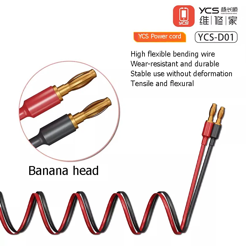 YCS YCS-D01 Charging Boot DC Power Detection Cable For Phone 6 to 16 ProMax for Mate40 Battery Clip Motherboard Testing Cable