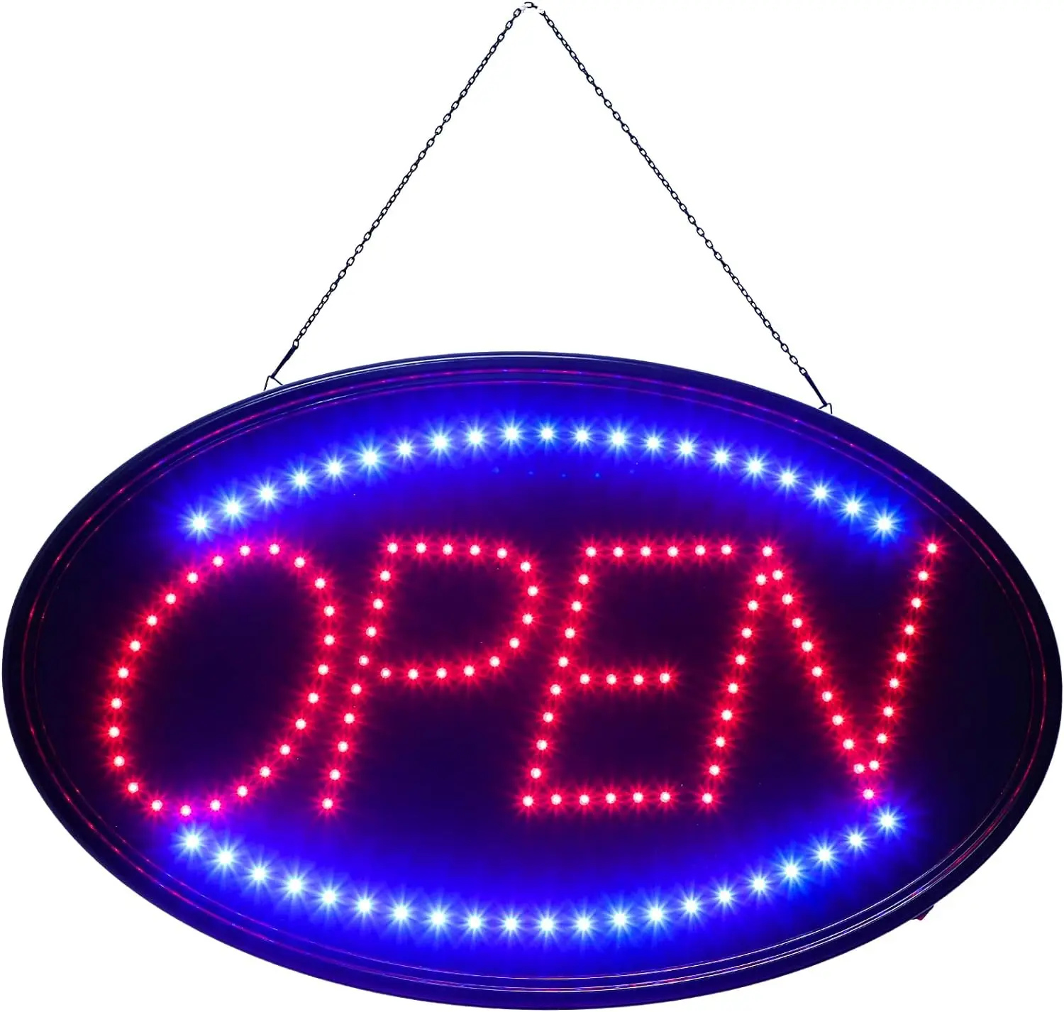 

LED Open Signs（23*14 inch）Large Size neon open sign，2 Lighting Modes Flashing & Steady Advertisement Board for Store，Includes Bu