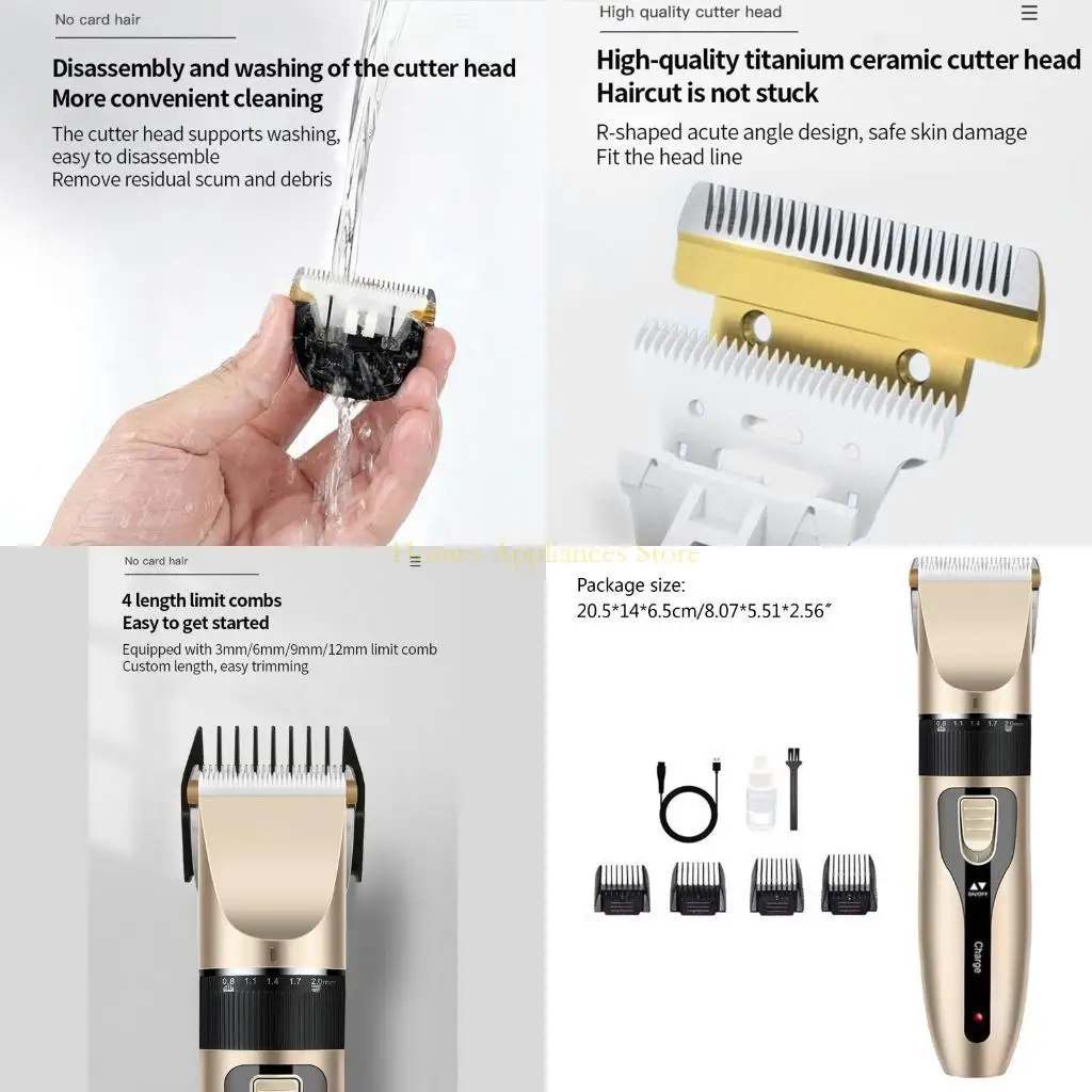 

D0AB Professional Hair Clippers и триммер для мужчин стрижки дома беспроводная парикмахерская для волос.