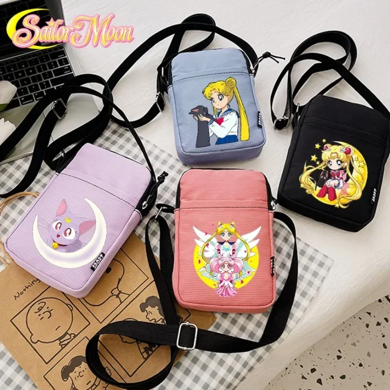 

Sailor Moon Girls Shoulder Bag Anime Printed Tsukino Usagi Luna Student Mini Phone Pack Kawaii Women Casual Crossbody Bags Gift