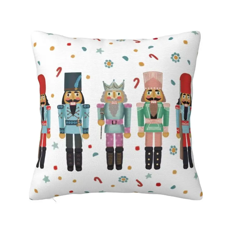 Nutcracker Party Luxury Pillow Cover Home Decor Christmas Nutcrackers Toy Soldier Cushion