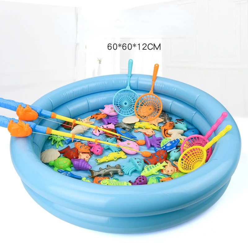 

60CM Circular Double-layer Inflatable Pool Sand Table Beach Fishing Toy Suitable for Children's Water Toys