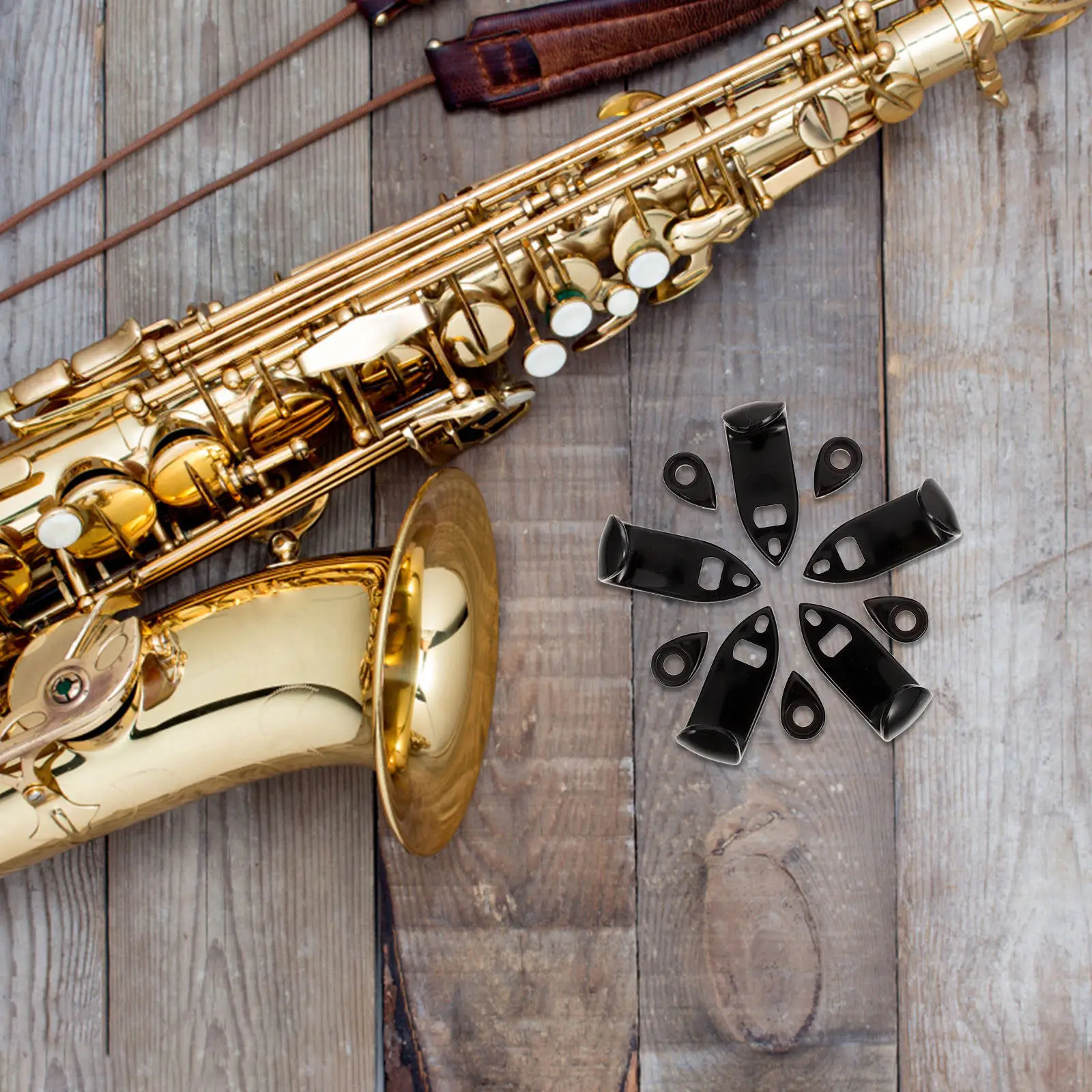 Saxophone Thumb Rest 5 Sets Ergonomic Cushion for Alto Tenor Soprano Sax Reduces Hand Fatigue