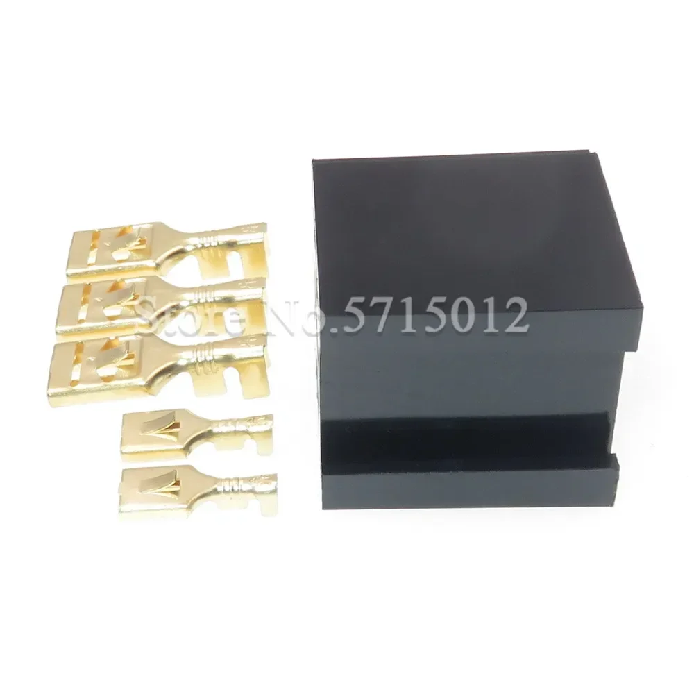 5 Hole 6.3mm 9.5mm Relay Socket With Terminals Car Plug Auto High Current Connector