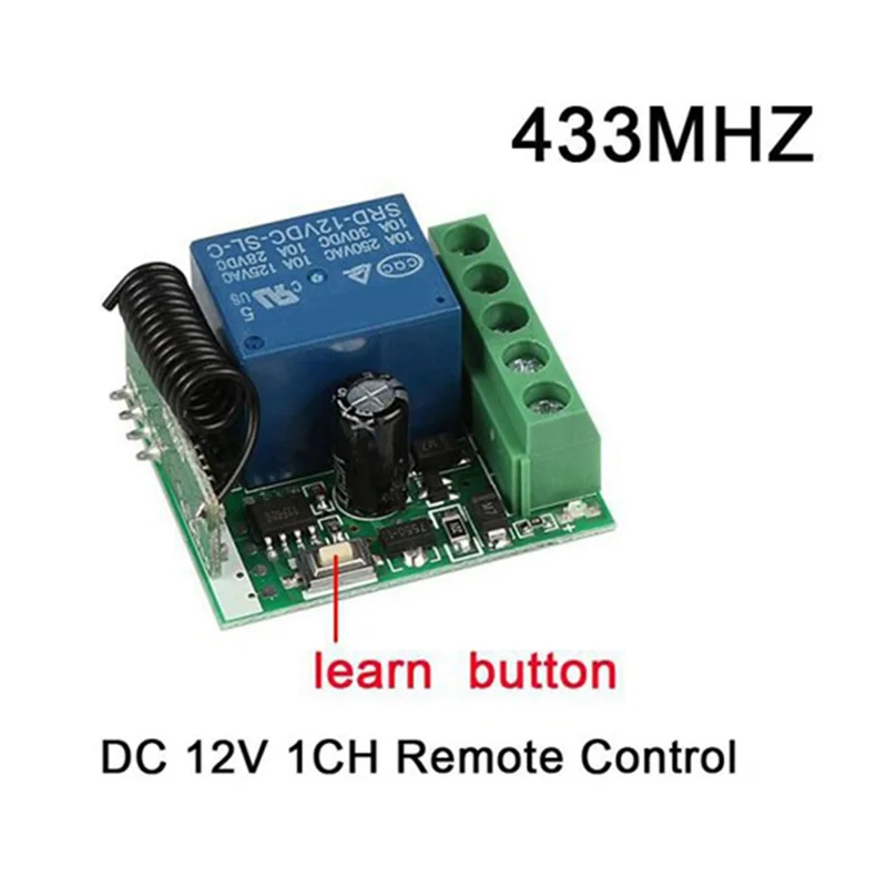 Carte de commande de commutateur sans fil, 10 pièces, relais de télécommande, Module de bouton émetteur DC 12V 433 MHZ-N38R