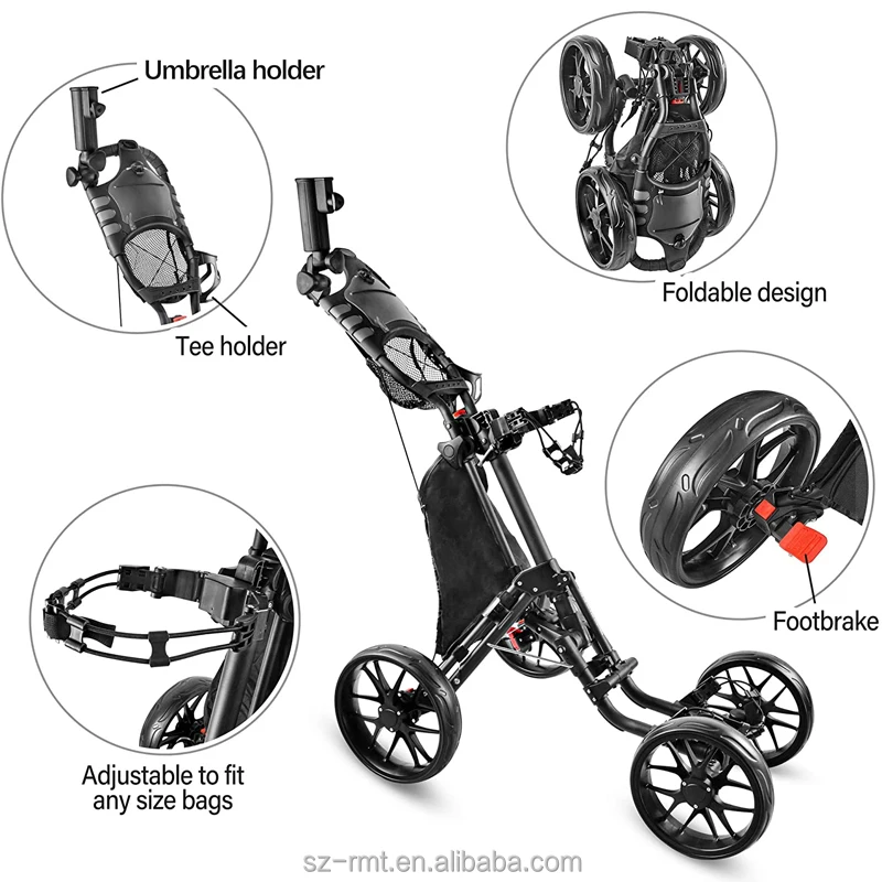 

Buy GaoPin GPZ6 4 Wheel Foldable Golf Push Cart Discount Four Wheel Golf Trolley Sale