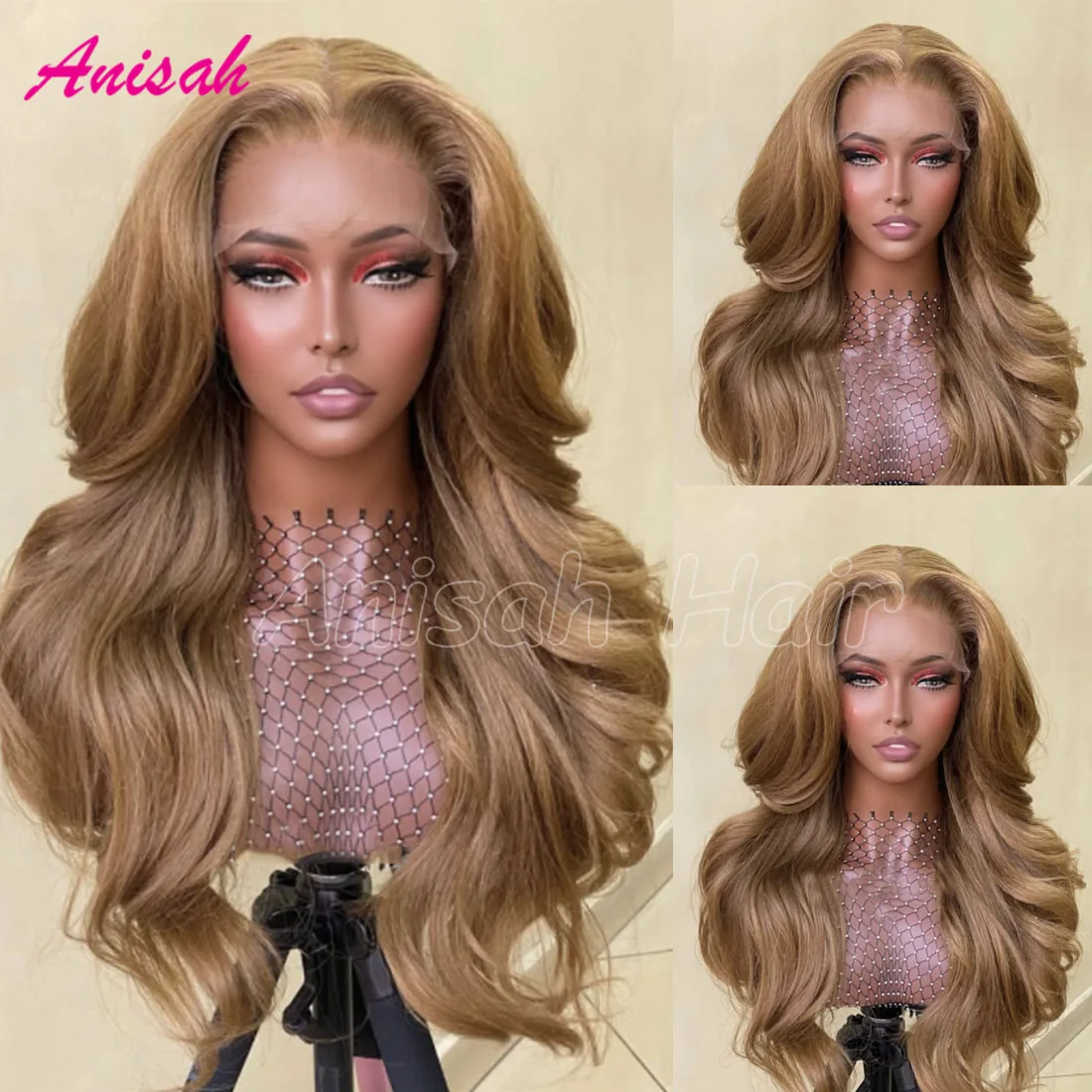 

Медовый блондин 13x4 13X6 Парики из натуральных волос на кружеве Цветные супер волнистые бесклеевые прозрачные кружевные парики для женщин Бесклеевой парик