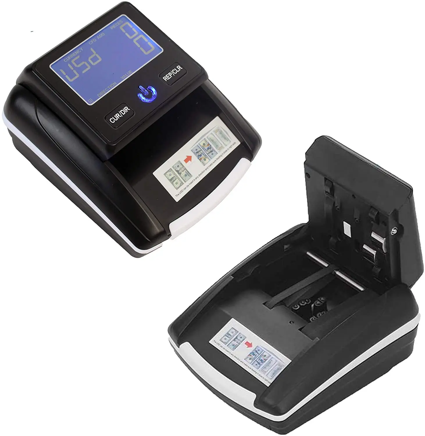 Portable  Display Banknote Detector Detects False Money and Counts US Dollar Euro CAD for Use in Money Counting