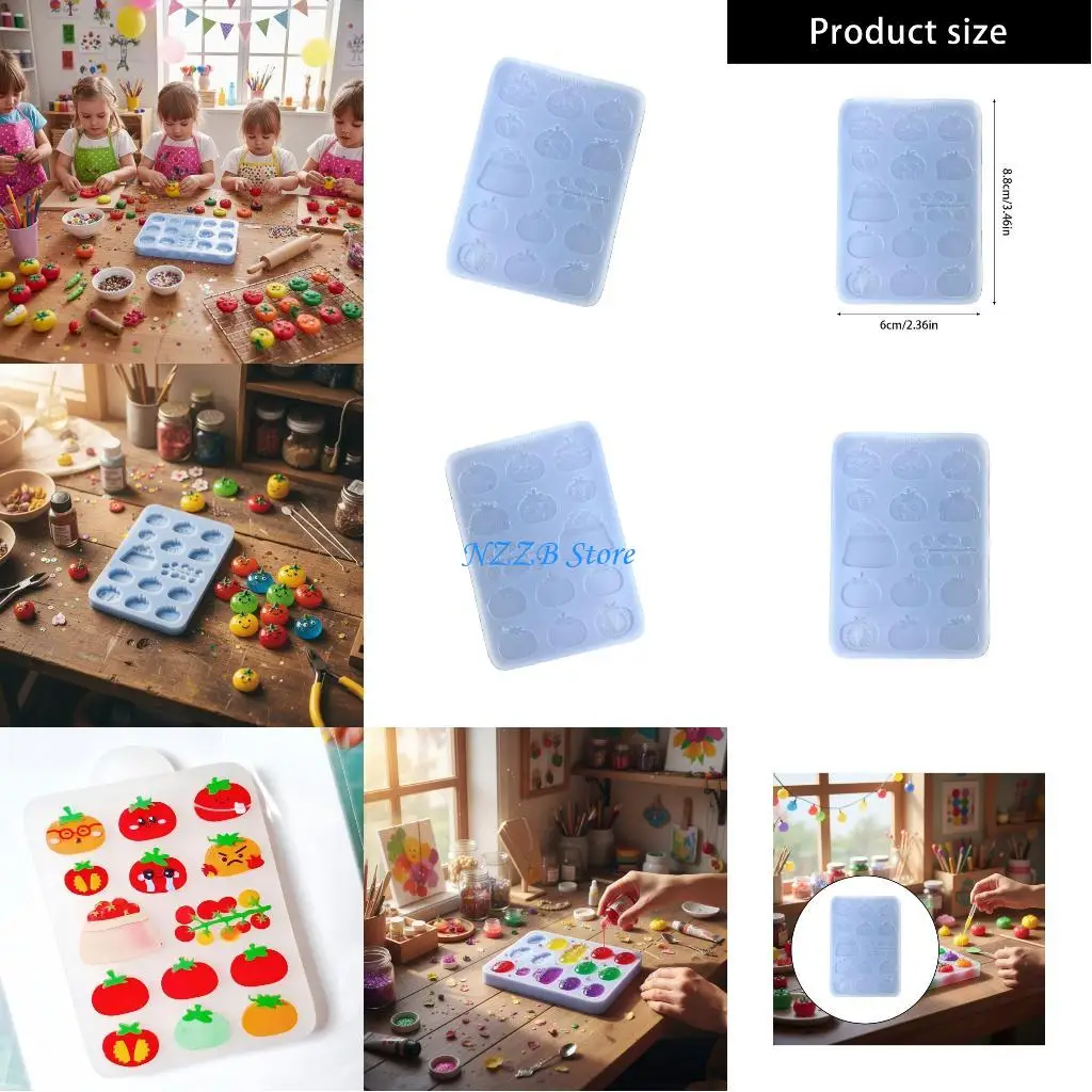 قالب سيليكون طماطم حرفي مقاوم للحرارة T21F للمشروعات اليدوية الإبداعية #1