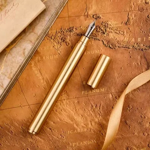 Hot Brass Metal Pen Mini Portable Schmidt Portable Writing Office German EF/F Nib Gift Metal Pocket Germany Fountain Pens