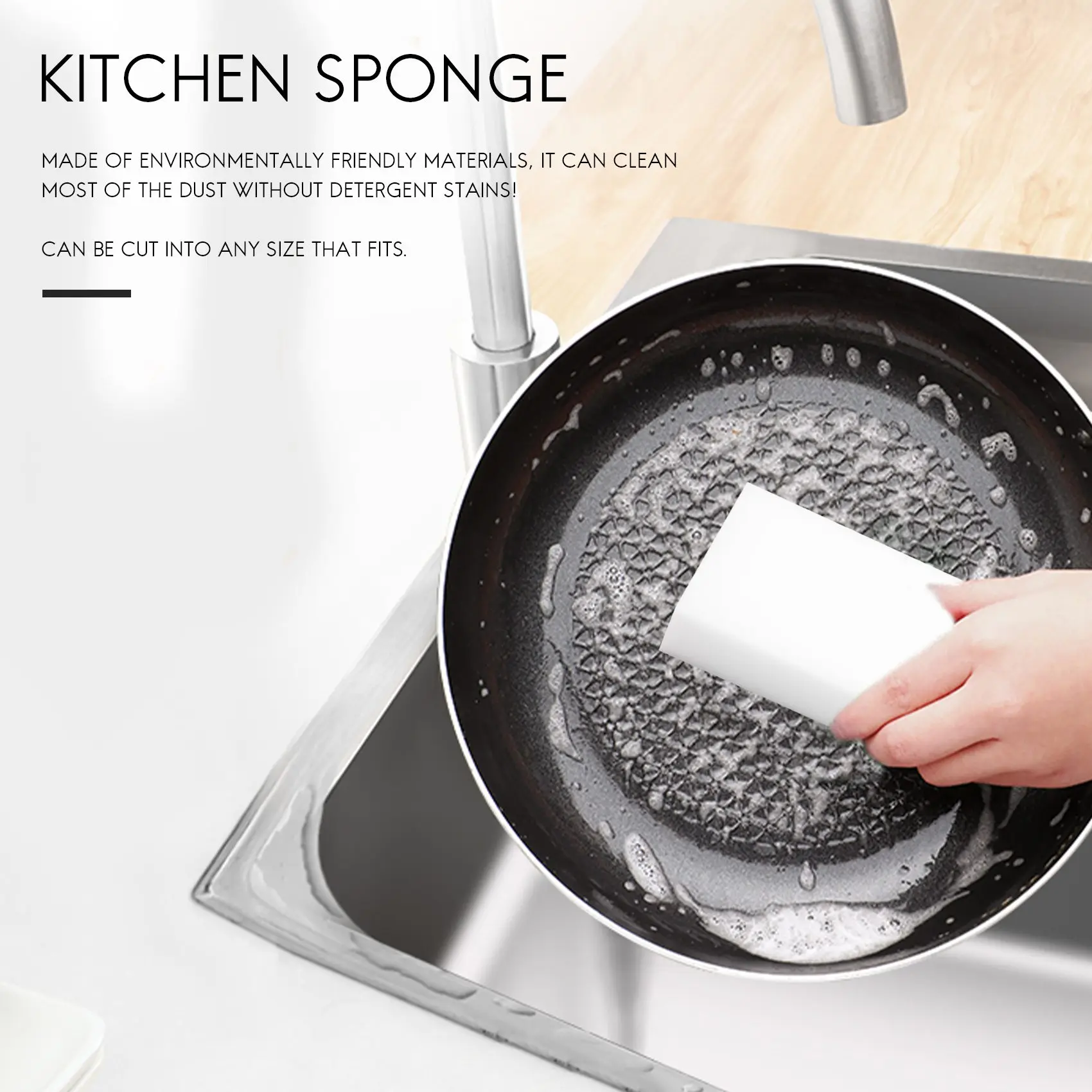 A75K Melamine Sponge magical Sponge rub Melamine Cleaner Eco-Friendly white Kitchen magical Sponge rub 10*6*2 cm 100 pcs